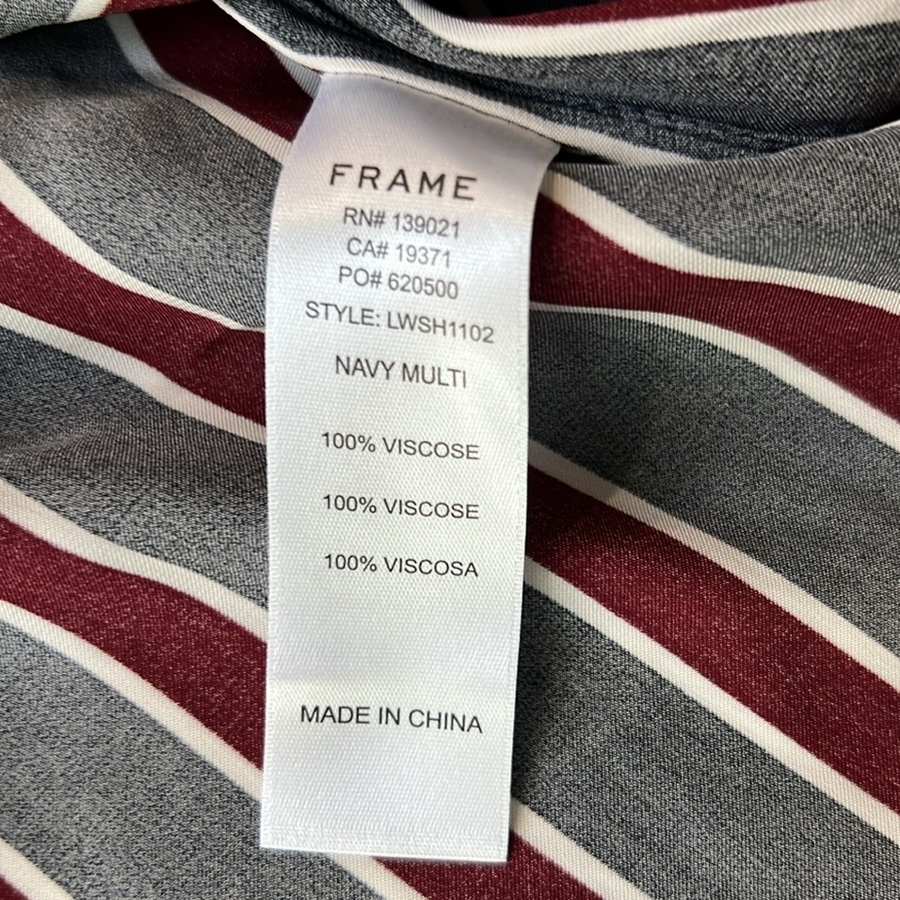 Frame Top Blue and Red Striped Classic Cami Size Extra Small Adjustable Straps - Picture 7 of 10